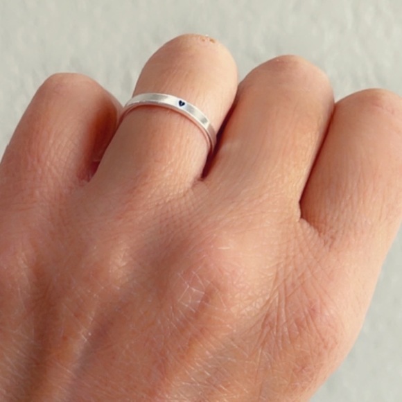 Sterling Silver Stacking Heart Ring - Picture 8 of 12
